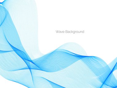 Soyut düz stil mavi dalga arkaplan vektörü