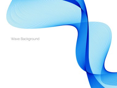 Soyut mavi dalga tasarım arka plan vektörü