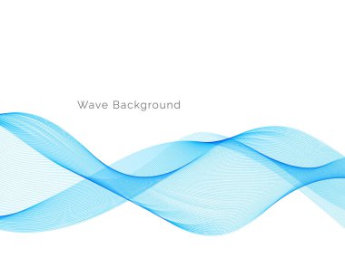 Soyut düz stil mavi dalga arkaplan vektörü