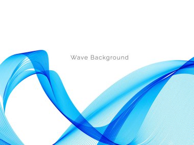 Soyut mavi dalga tasarım arka plan vektörü