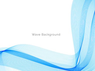 mavi dalga tasarımı dekoratif arkaplan vektörü