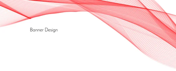 Abstrait Moderne Vecteur Fond Vectoriel Bannière Onde Rouge — Image vectorielle