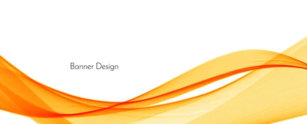 Abstrato Suave Elegante Amarelo Laranja Onda Banner Fundo Vetor — Vetor de Stock