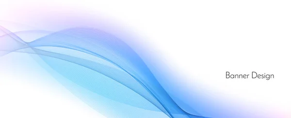 Mouvement Bleu Moderne Qui Coule Fond Bannière Onde — Image vectorielle
