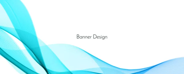 Moderne Blauwe Beweging Stromende Golf Banner Achtergrond — Stockvector