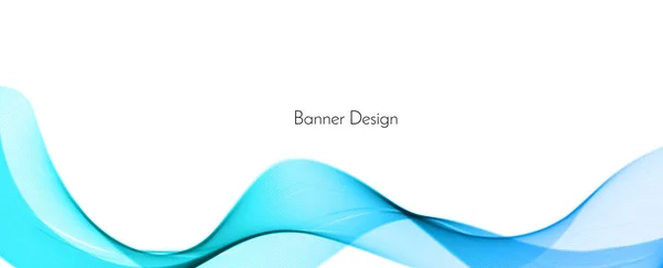 Modern Blue Motion Flowing Wave Banner Background — Stock Vector