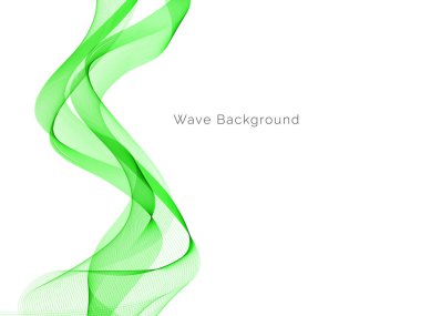 Soyut düz stil zarif yeşil dalga arkaplan vektörü