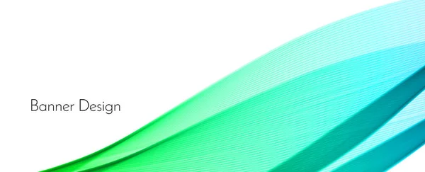 Abstrakt Modern Grön Våg Banner Vektor Bakgrund Vektor — Stock vektor