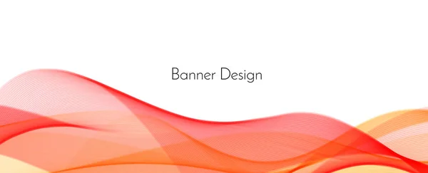 Abstrait Lisse Élégant Jaune Orange Vague Bannière Arrière Plan Vecteur — Image vectorielle