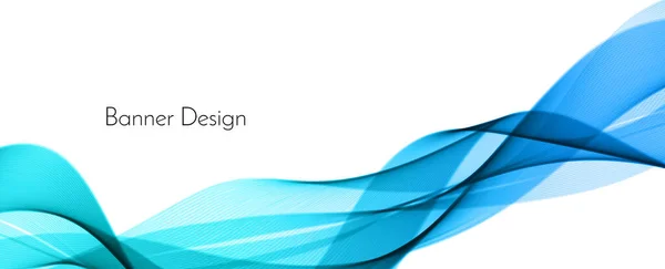 Abstracto Banner Decorativo Onda Diseño Moderno Vector Azul Fondo Vector — Archivo Imágenes Vectoriales