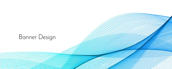 Abstracto Banner Decorativo Onda Diseño Moderno Vector Azul Fondo Vector — Archivo Imágenes Vectoriales