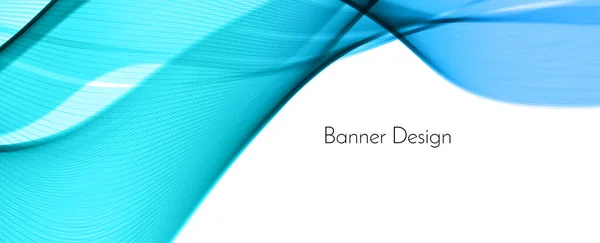 Abstracto Banner Decorativo Onda Diseño Moderno Vector Azul Fondo Vector — Archivo Imágenes Vectoriales