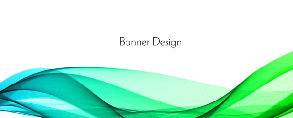 Abstraktní Moderní Zelené Vlny Banner Vektor Pozadí — Stockový vektor