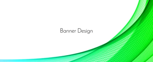 Resumen Moderno Vector Fondo Banner Onda Verde Vector — Archivo Imágenes Vectoriales