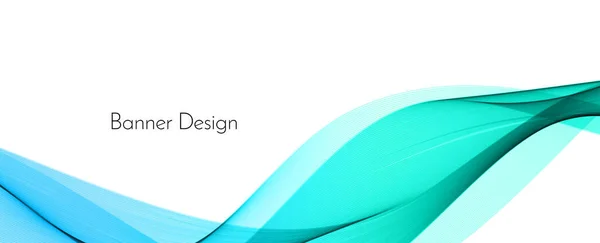 Abstracto Banner Decorativo Onda Diseño Moderno Vector Azul Fondo Vector — Archivo Imágenes Vectoriales