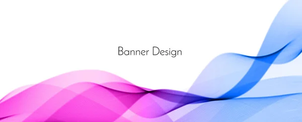 Abstraktní Elegantní Dekorativní Moderní Vlna Design Banner Pozadí Vektor — Stockový vektor