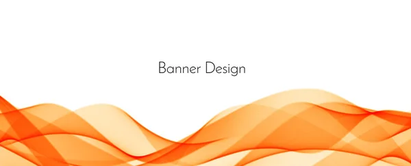 Abstrakt Slät Elegant Gul Och Orange Våg Banner Bakgrund Vektor — Stock vektor