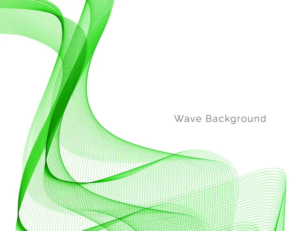 Abstrakte Glatte Stilvolle Elegante Grüne Welle Hintergrundvektor — Stockvektor