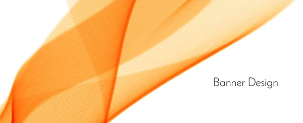 Abstrato Suave Elegante Amarelo Laranja Onda Banner Fundo Vetor —  Vetores de Stock