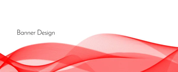 Abstrakt Elegant Dekorativ Modern Röd Våg Design Banner Bakgrund Vektor — Stock vektor