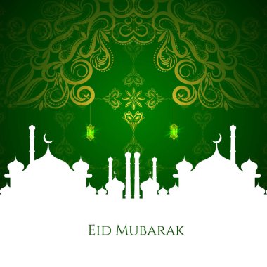 Bayram Mübarek festivali dekoratif arka plan vektörü