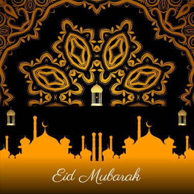 Soyut Kurban Bayramı İslami vektör arkaplan tasarım vektörü