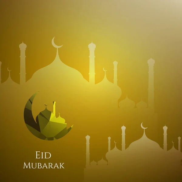 Eid Mubarak Festival Decorativo Vetor Fundo — Vetor de Stock