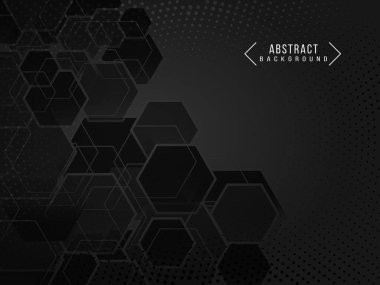 Karanlık geometrik siyah soyut arkaplan zarif tasarım şablon vektörü