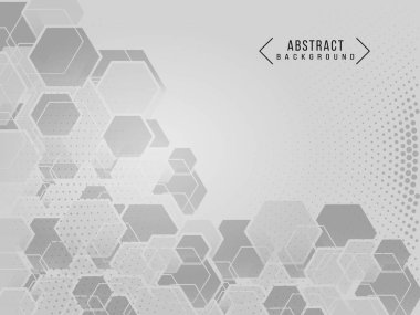 Soyut gri ve beyaz geometrik stil modern arkaplan tasarım vektörü
