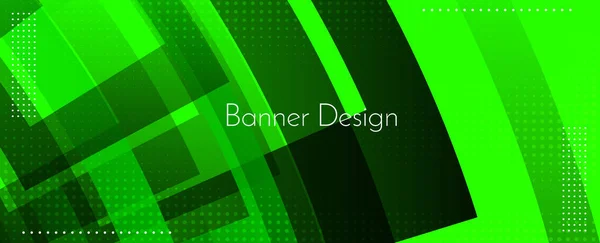 Abstracto Elegante Diseño Decorativo Geométrico Verde Banner Fondo Vector — Archivo Imágenes Vectoriales