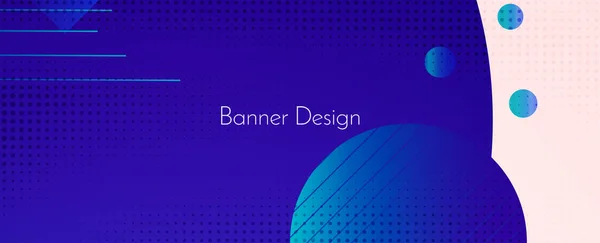 Moderne Élégant Bleu Abstrait Géométrique Élégant Bannière Motif Fond Vecteur — Image vectorielle