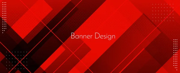 Moderno Elegante Abstrato Vermelho Geométrico Elegante Banner Padrão Fundo Vetor —  Vetores de Stock