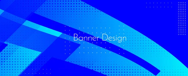 Resumen Geométrico Azul Moderno Diseño Decorativo Banner Patrón Fondo Vector — Vector de stock