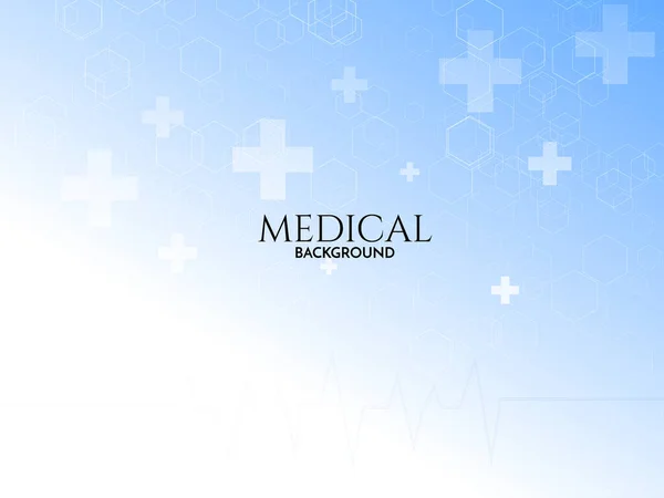 Atención Médica Azul Antecedentes Médicos Con Vector Signo — Vector de stock