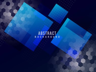 Soyut geometrik mavi modern şekil arkaplan vektörü