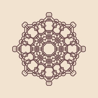 Büyük güzel mandala 'nın güzel çizimi, izole tasarım. 