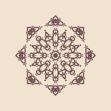 Büyük güzel mandala 'nın güzel çizimi, izole tasarım. 