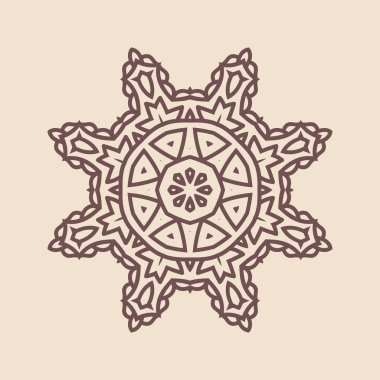 Büyük güzel mandala 'nın güzel çizimi, izole tasarım. 