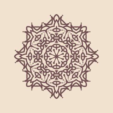 Büyük güzel mandala 'nın güzel çizimi, izole tasarım. 