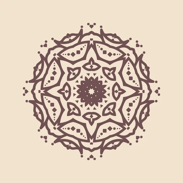 Circular Pattern Form Mandala Henna Decoration Decorative Ornament Ethnic Oriental — Stock Vector