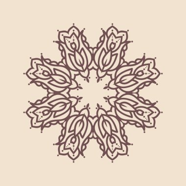 Büyük güzel mandala 'nın güzel çizimi, izole tasarım. 