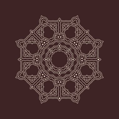 Büyük güzel mandala 'nın güzel çizimi, izole tasarım. 