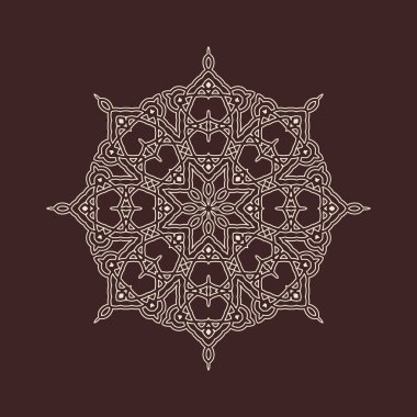 Hindistan 'ın güzel klasik dairesel modeli, mükemmel vektör illüstrasyon vektörü