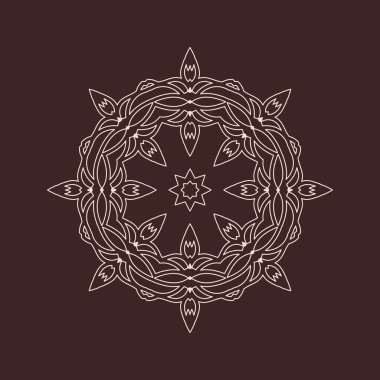 Hindistan 'ın güzel klasik dairesel modeli, mükemmel vektör illüstrasyon vektörü