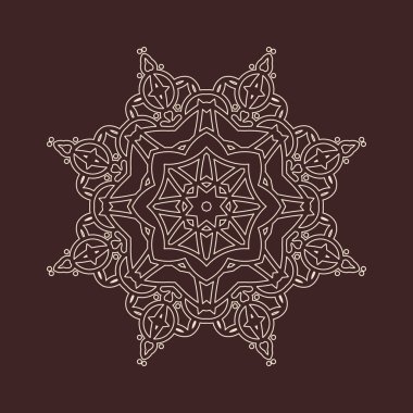 Büyük güzel mandala 'nın güzel çizimi, izole tasarım. 