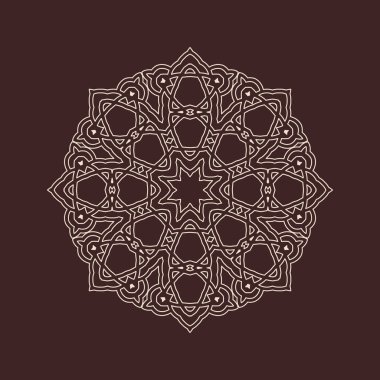 Büyük güzel mandala 'nın güzel çizimi, izole tasarım. 