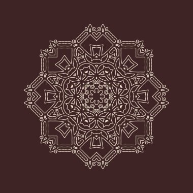 Hindistan 'ın güzel klasik dairesel modeli, mükemmel vektör illüstrasyon vektörü