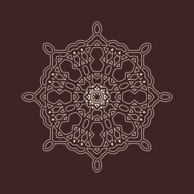 Büyük güzel mandala 'nın güzel çizimi, izole tasarım. 