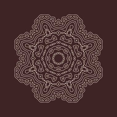 Hindistan 'ın güzel klasik dairesel modeli, mükemmel vektör illüstrasyon vektörü