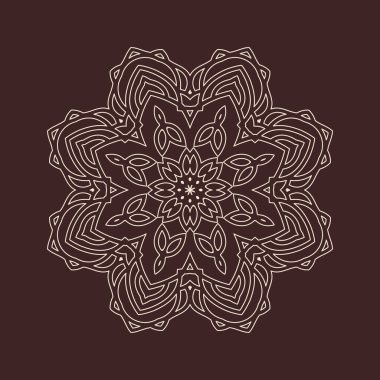 Hindistan 'ın güzel klasik dairesel modeli, mükemmel vektör illüstrasyon vektörü